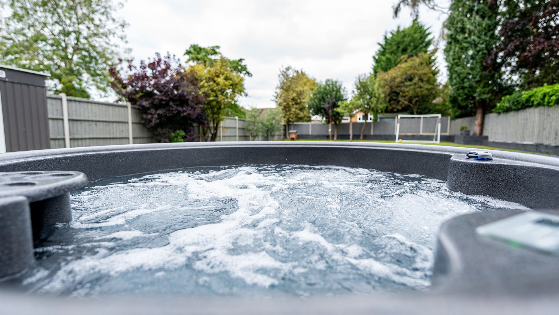 TheFoalyard RotoSpa OrbisSpa hot tub Granite Grey with Dark Grey panels British Made - premium bubbling jacuzzi relax home back garden