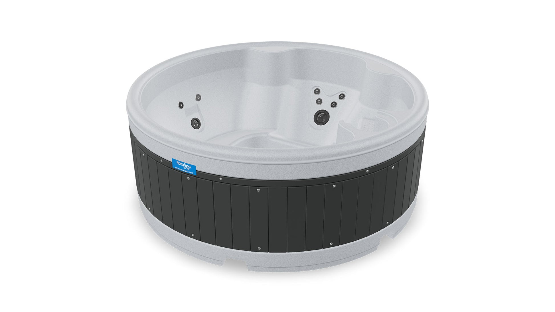 TheFoalyard RotoSpa OrbisSpa hot tub Light Grey with Dark Grey panels British Made