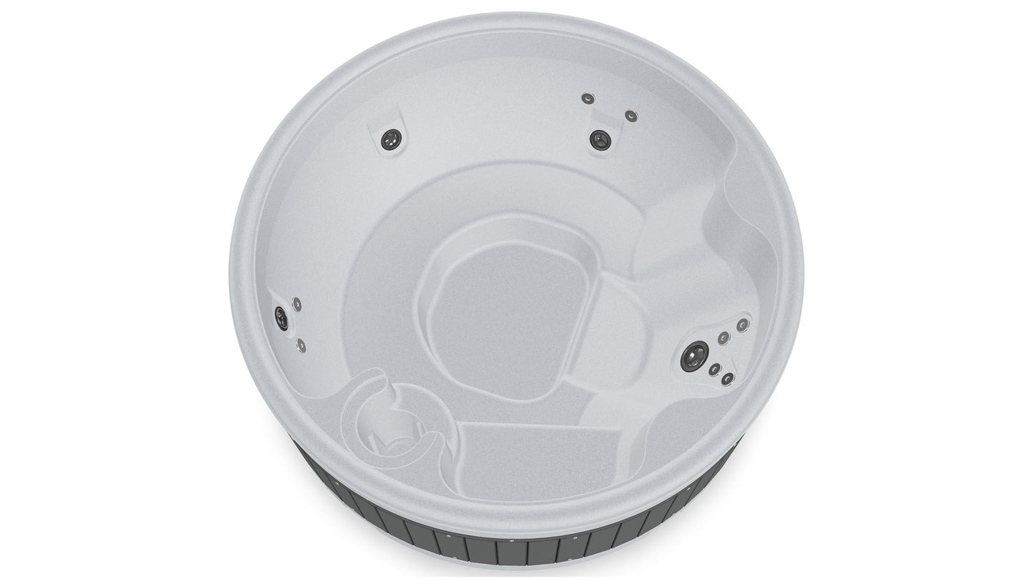 TheFoalyard RotoSpa OrbisSpa hot tub Light Grey with Dark Grey panels inside British Made