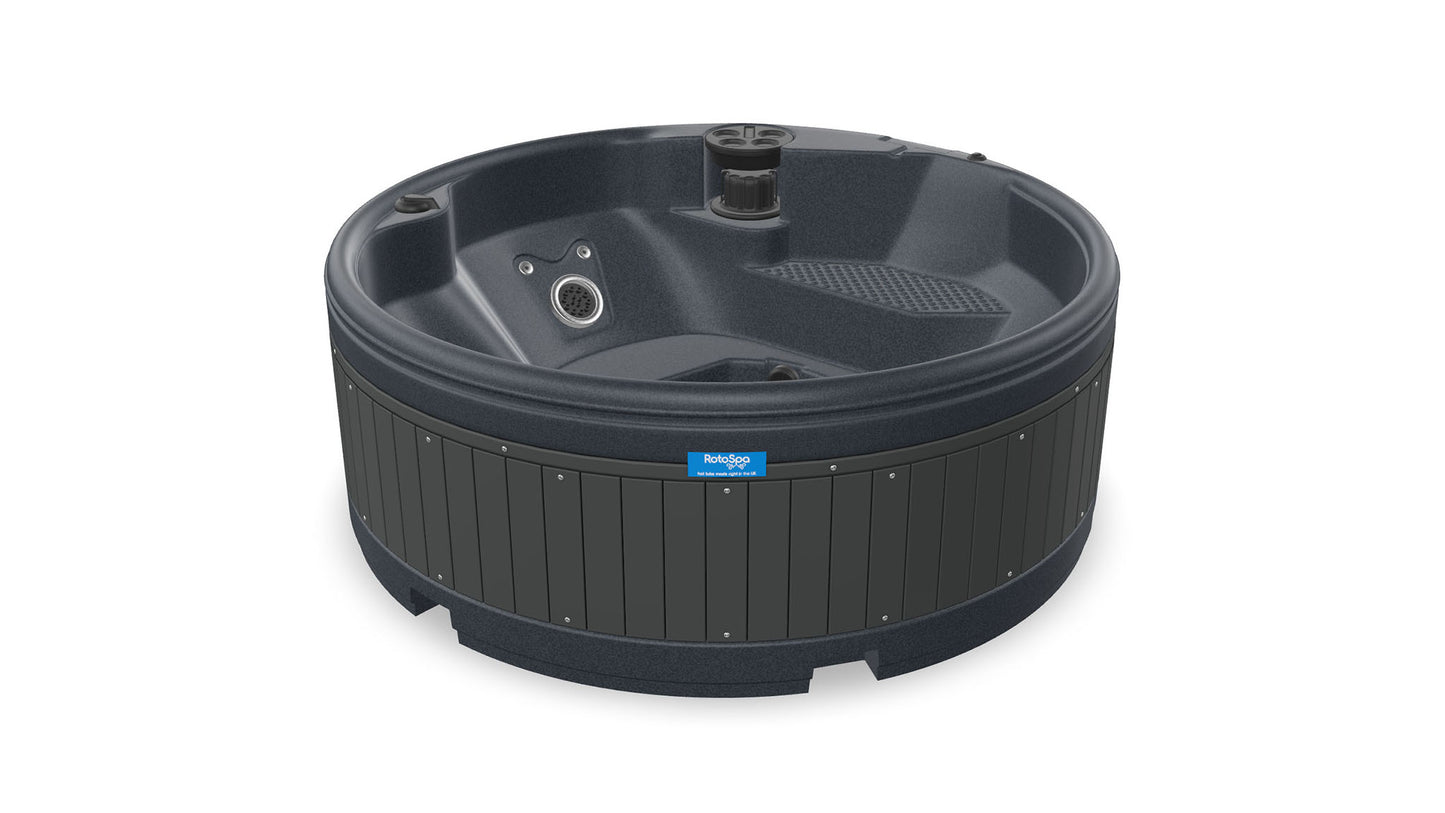 TheFoalyard RotoSpa QuatroSpa British made hot tub Granite Grey shell with Dark Grey panels 5 6 persons