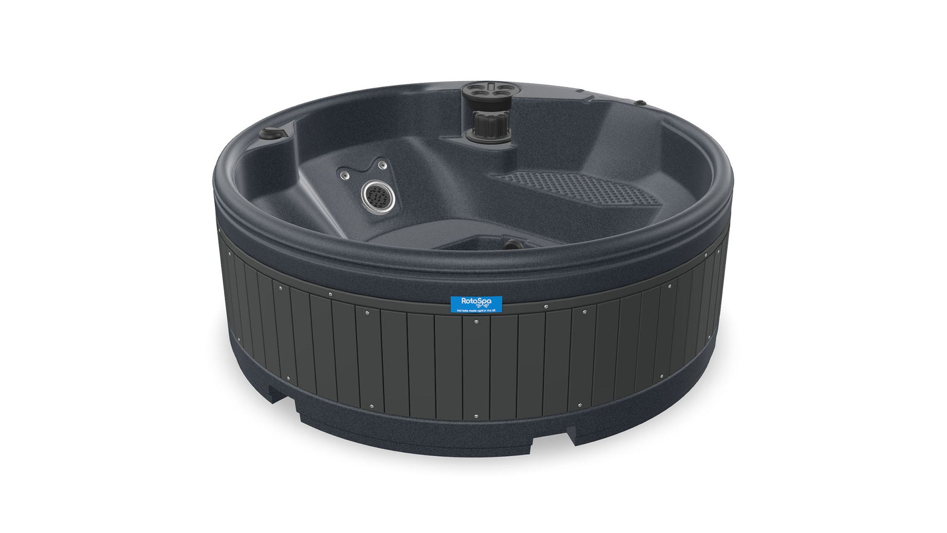 TheFoalyard RotoSpa QuatroSpa British made hot tub Granite Grey shell with Dark Grey panels 5 6 persons