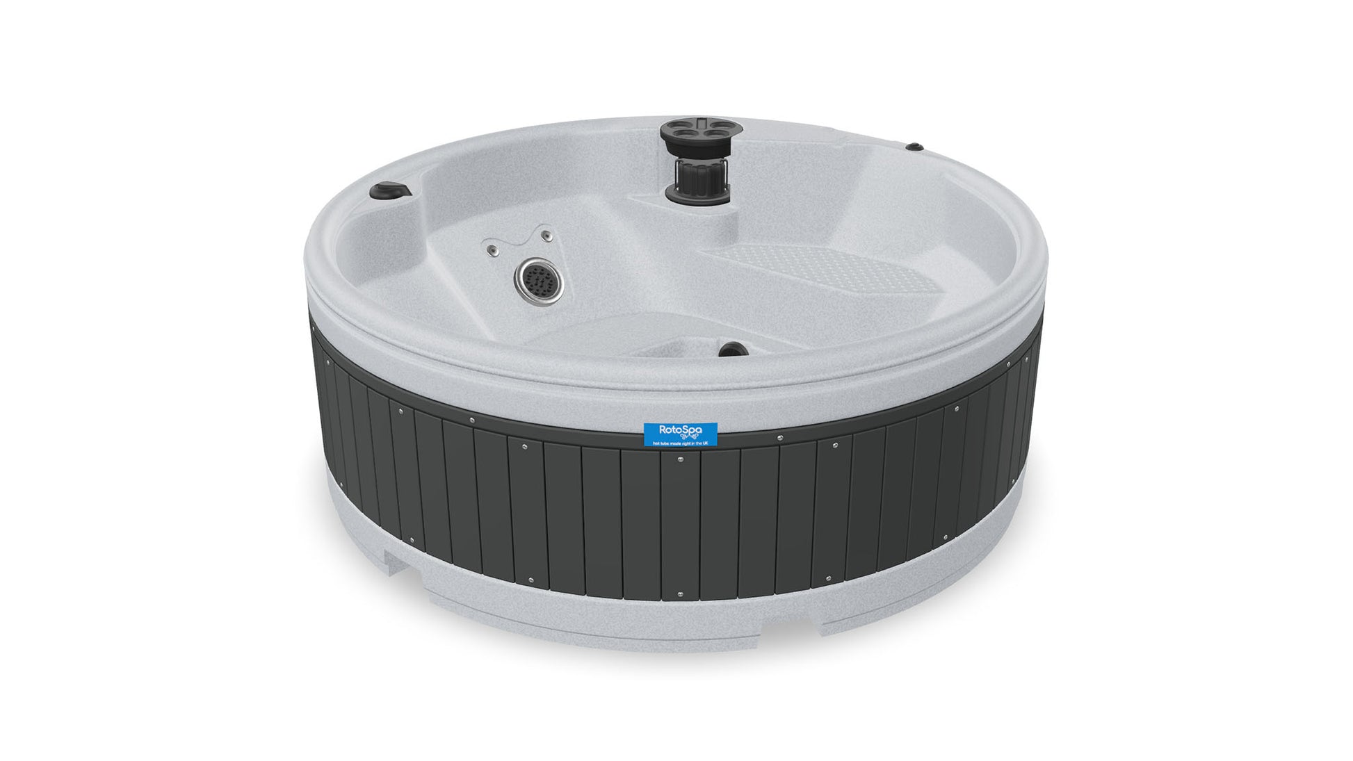 TheFoalyard RotoSpa QuatroSpa British made hot tub Light Grey shell with Dark Grey panels 5 6 persons