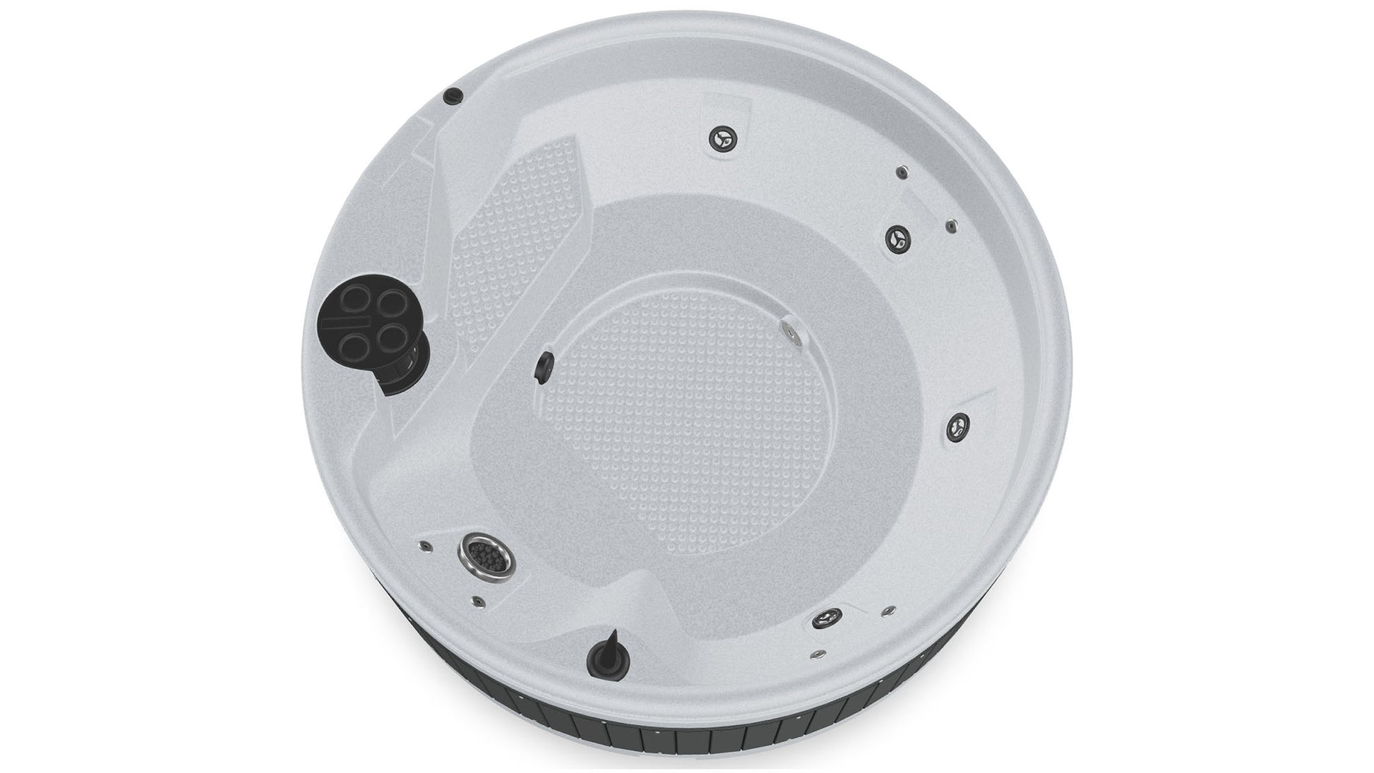 TheFoalyard RotoSpa QuatroSpa British made hot tub Light Grey shell with Dark Grey panels 5 6 persons inside
