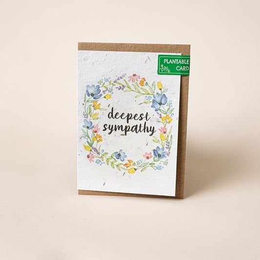TheFoalyard Willsow Deepest Sympathy Wildflowers Plantable Card