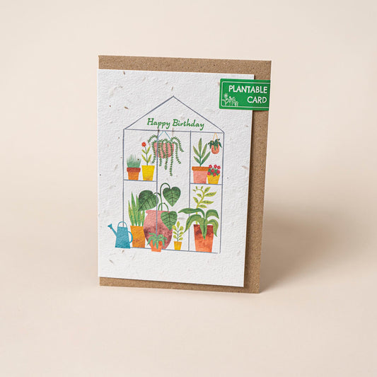 TheFoalyard Willsow Happy Birthday Greenhouse Wildflowers Plantable Card