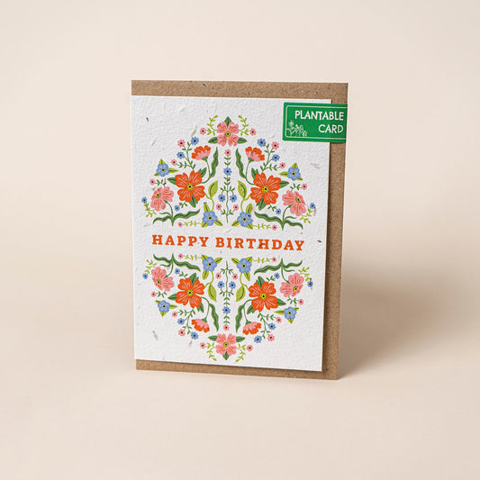 TheFoalyard Willsow Happy Birthday Summer Flowers Wildflowers Plantable Card