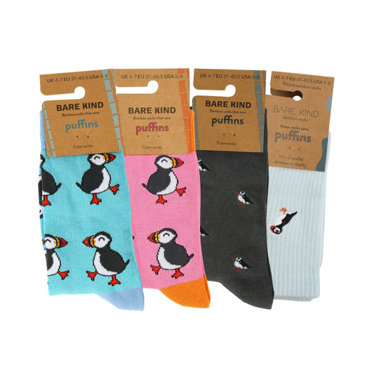 The Puffin 4 Pack Bamboo Sock Set