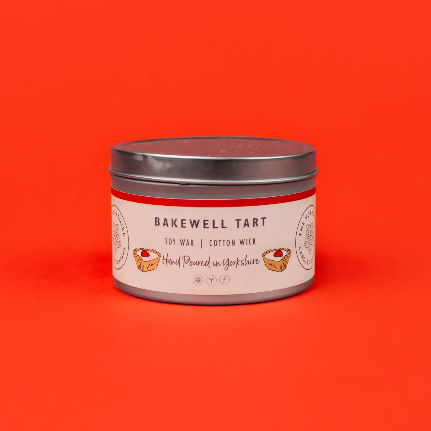 The Foalyard - Bakewell Tart Large Scented Tin Candle British Made by The Yorkshire Candle Company