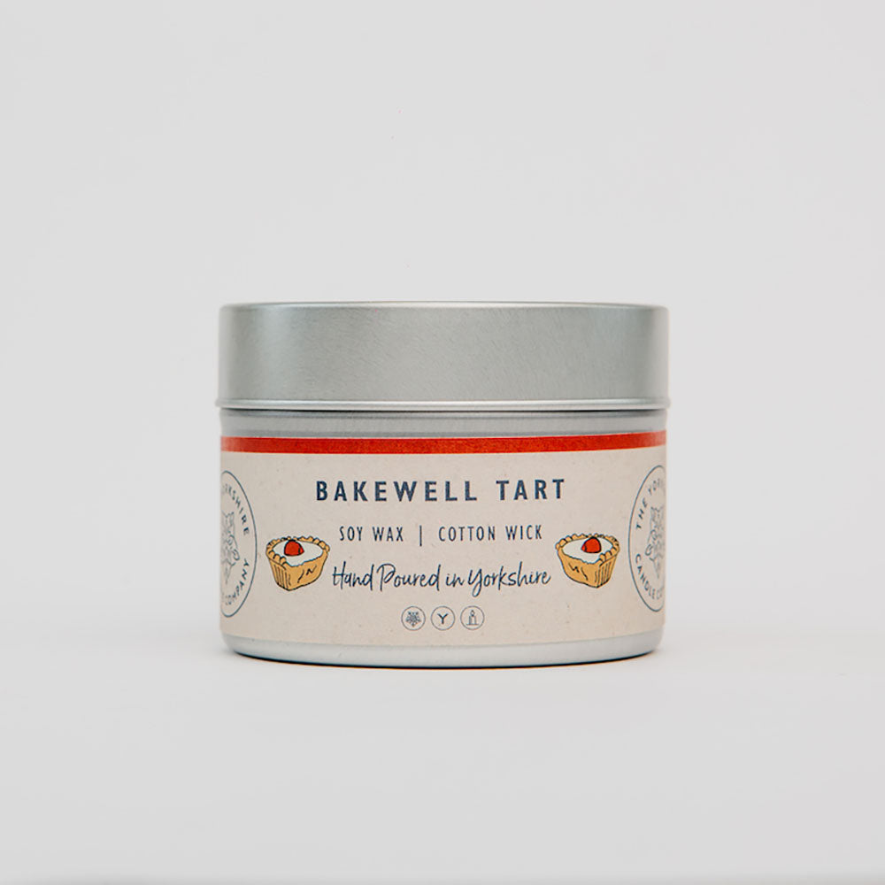 The Foalyard - Bakewell Tart Scented Tin Candle small British Made by The Yorkshire Candle Company