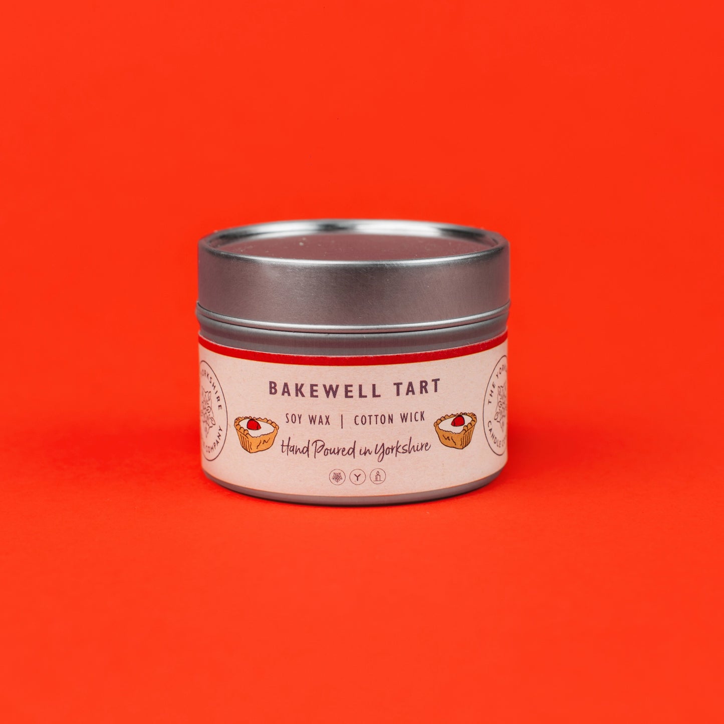 The Foalyard - Bakewell Tart Small Scented Tin Candle British Made by The Yorkshire Candle Company