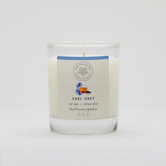 The Foalyard - Earl Grey Candle in Glass Tumbler British Made by The Yorkshire Candle Company