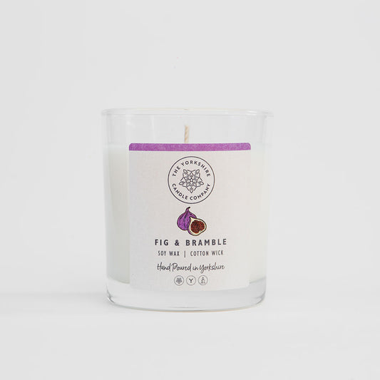 The Foalyard - Fig and Bramble Candle in Glass Tumbler British Made by The Yorkshire Candle Company