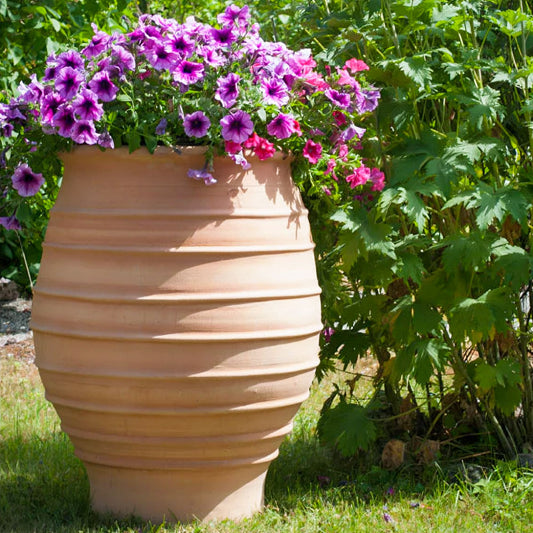 The Foalyard - Fraska Cretan Terracotta Large Frost-Proof Pots from H70 x D60cm high quality planter garden decor - 50 years warranty - The Terracotta Pot Company - Cretan Ceramics by Andonis Araviakis