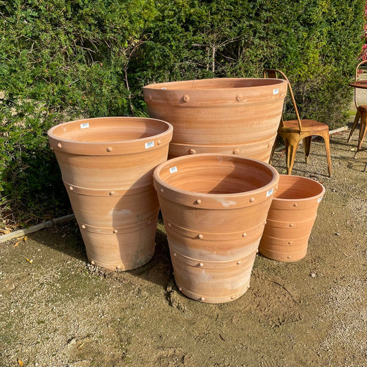 The Foalyard - Heraklion Cretan Terracotta Large Frost-Proof Planters from H75 x D65cm premium quality - 50 years guarantee - The Terracotta Pot Company - Cretan Ceramics by Andonis Araviakis