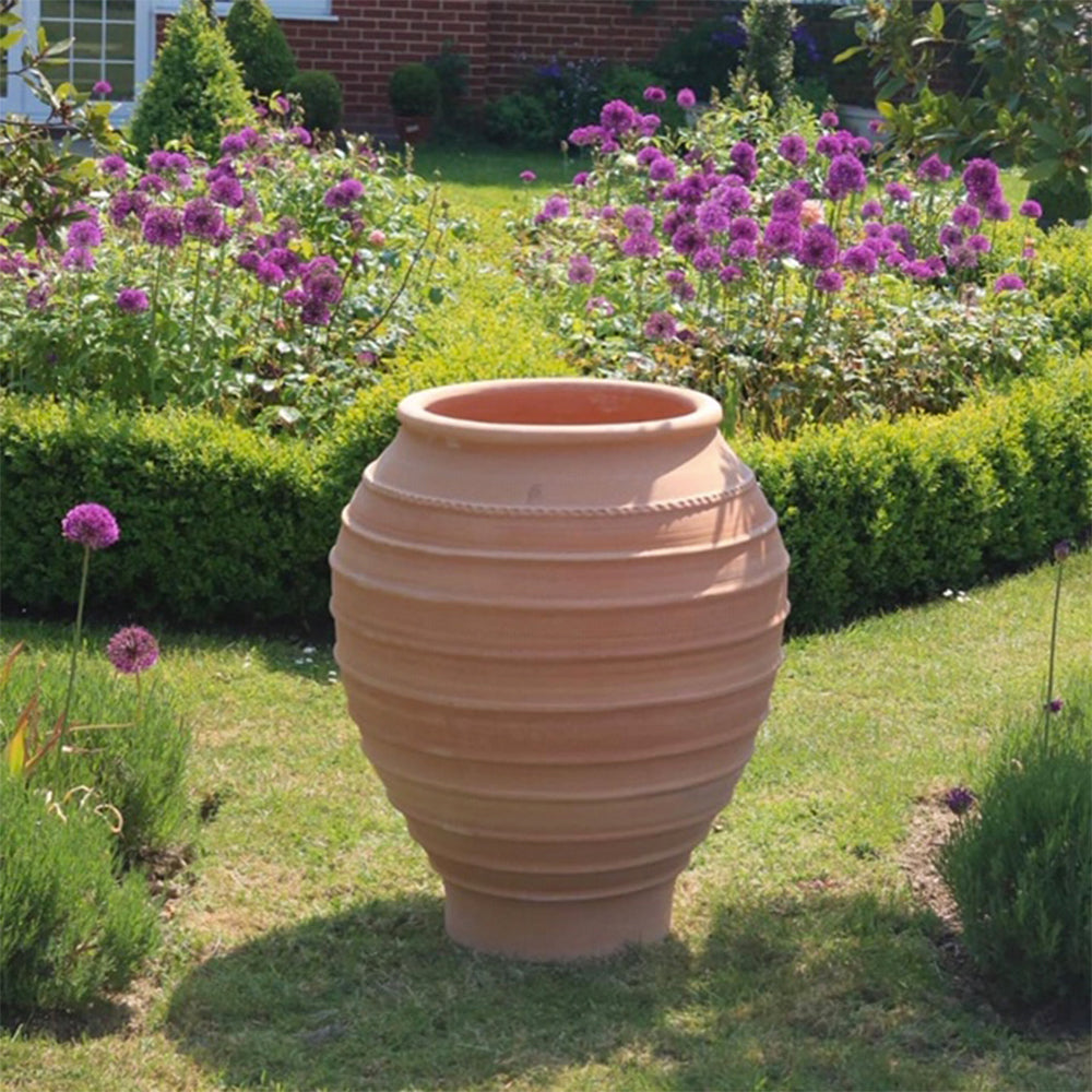 The Foalyard - Koronios Cretan Terracotta Large Frost-Proof Pot from H70 x D60cm garden decoration premium quality - 50 years guarantee - The Terracotta Pot Company - Cretan Ceramics by Andonis Araviakis