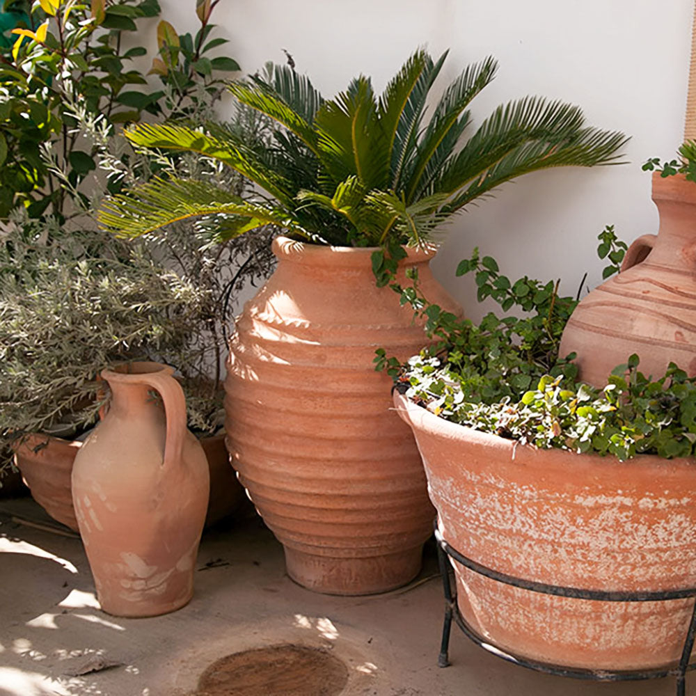 The Foalyard - Koronios Cretan Terracotta Large Frost-Proof Pot from H70 x D60cm home patio high quality decor - 50 years guarantee - The Terracotta Pot Company - Cretan Ceramics by Andonis Araviakis