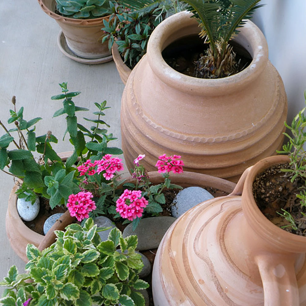 The Foalyard - Koronios Cretan Terracotta Large Frost-Proof Pot from H70 x D60cm home patio premium quality decor - 50 years guarantee - The Terracotta Pot Company - Cretan Ceramics by Andonis Araviakis