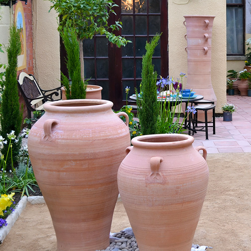 The Foalyard - Pithos Cretan Terracotta Large Frost-Proof Pots from H70 x D45cm Greek high quality - 50 years guarantee - The Terracotta Pot Company - Cretan Ceramics by Andonis Araviakis