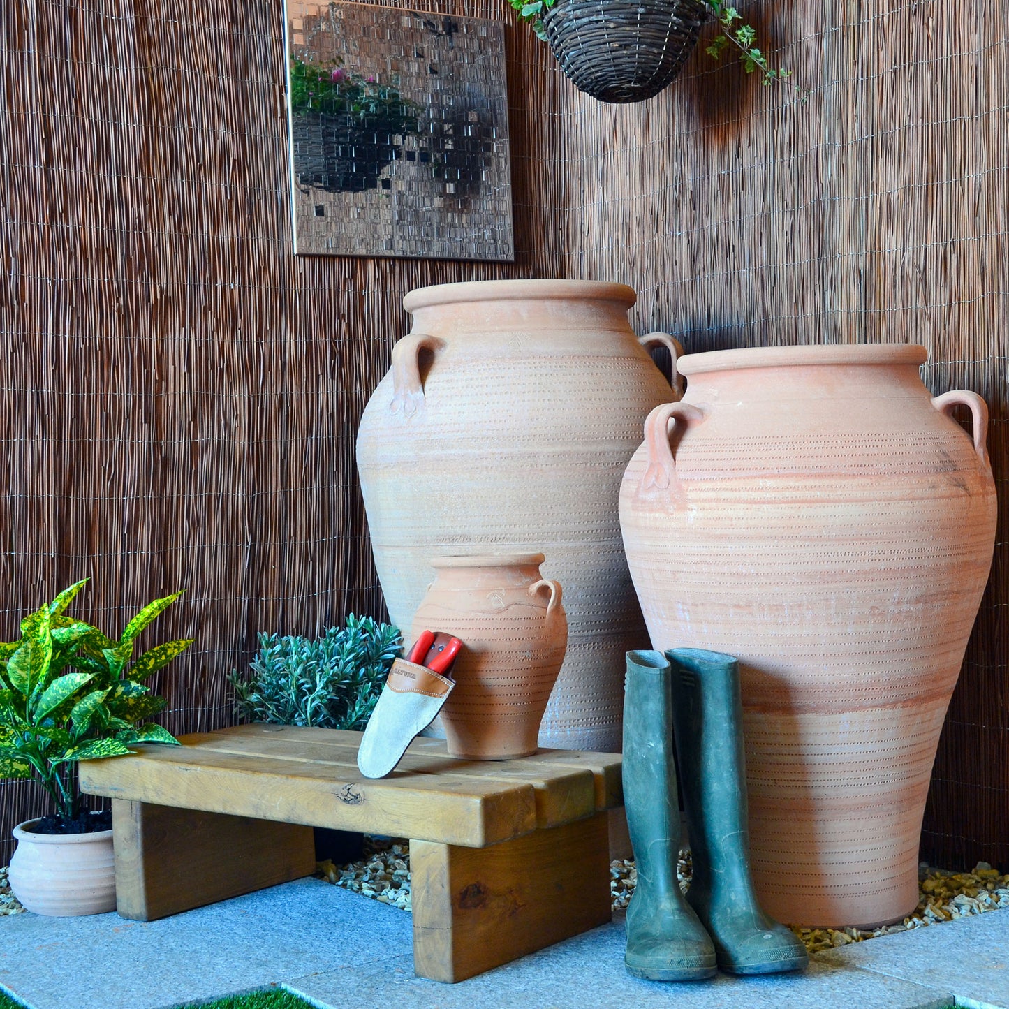 The Foalyard - Pithos Cretan Terracotta Large Frost-Proof Pots from H70 x D45cm Greek premium quality - 50 years guarantee - The Terracotta Pot Company - Cretan Ceramics by Andonis Araviakis