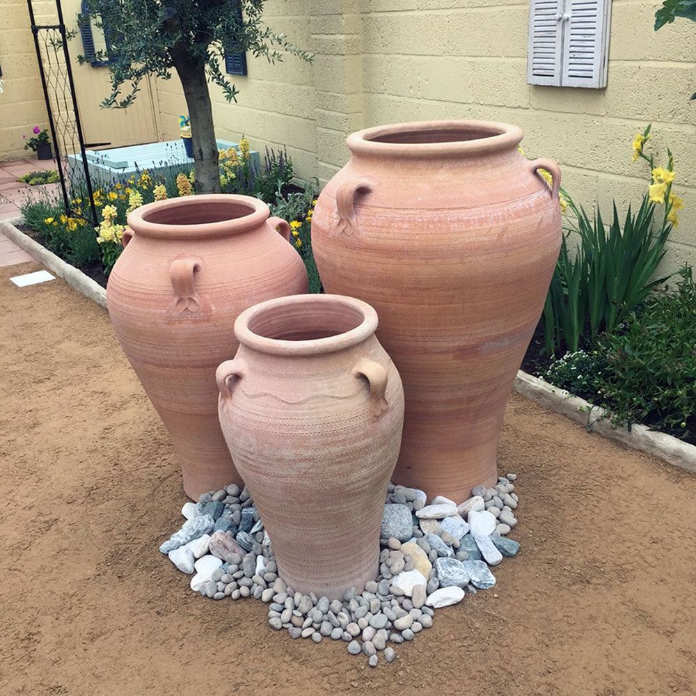 The Foalyard - Pithos Cretan Terracotta Large Frost-Proof Pots from H70 x D45cm high quality - 50 years guarantee - The Terracotta Pot Company - Cretan Ceramics by Andonis Araviakis