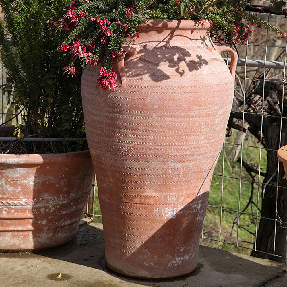 The Foalyard - Pithos Cretan Terracotta Large Frost-Proof Pots from H70 x D45cm premium quality home garden decor - 50 years guarantee - The Terracotta Pot Company - Cretan Ceramics by Andonis Araviakis