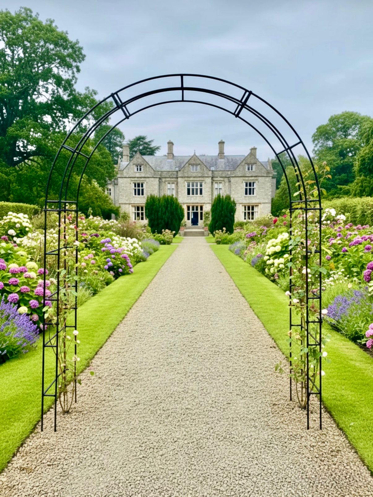 The Foalyard - PoppyForge Paris Arch - Antique Black - British Garden Entrance Arch
