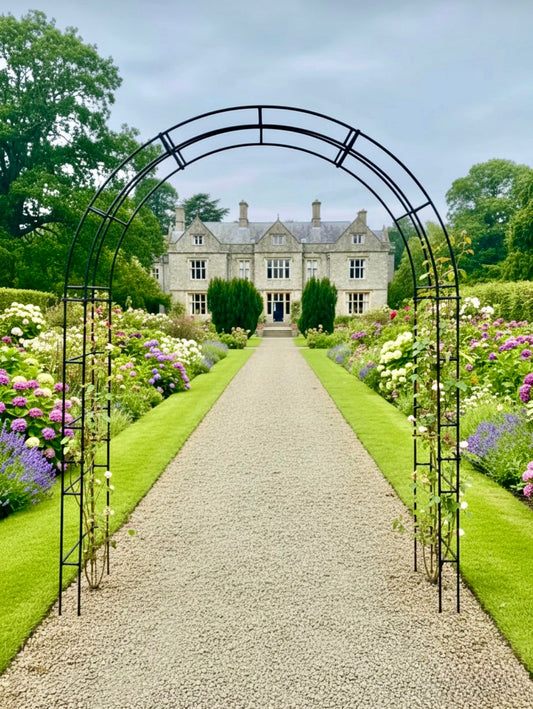 The Foalyard - PoppyForge Paris Arch - Antique Black - British Garden Entrance Arch
