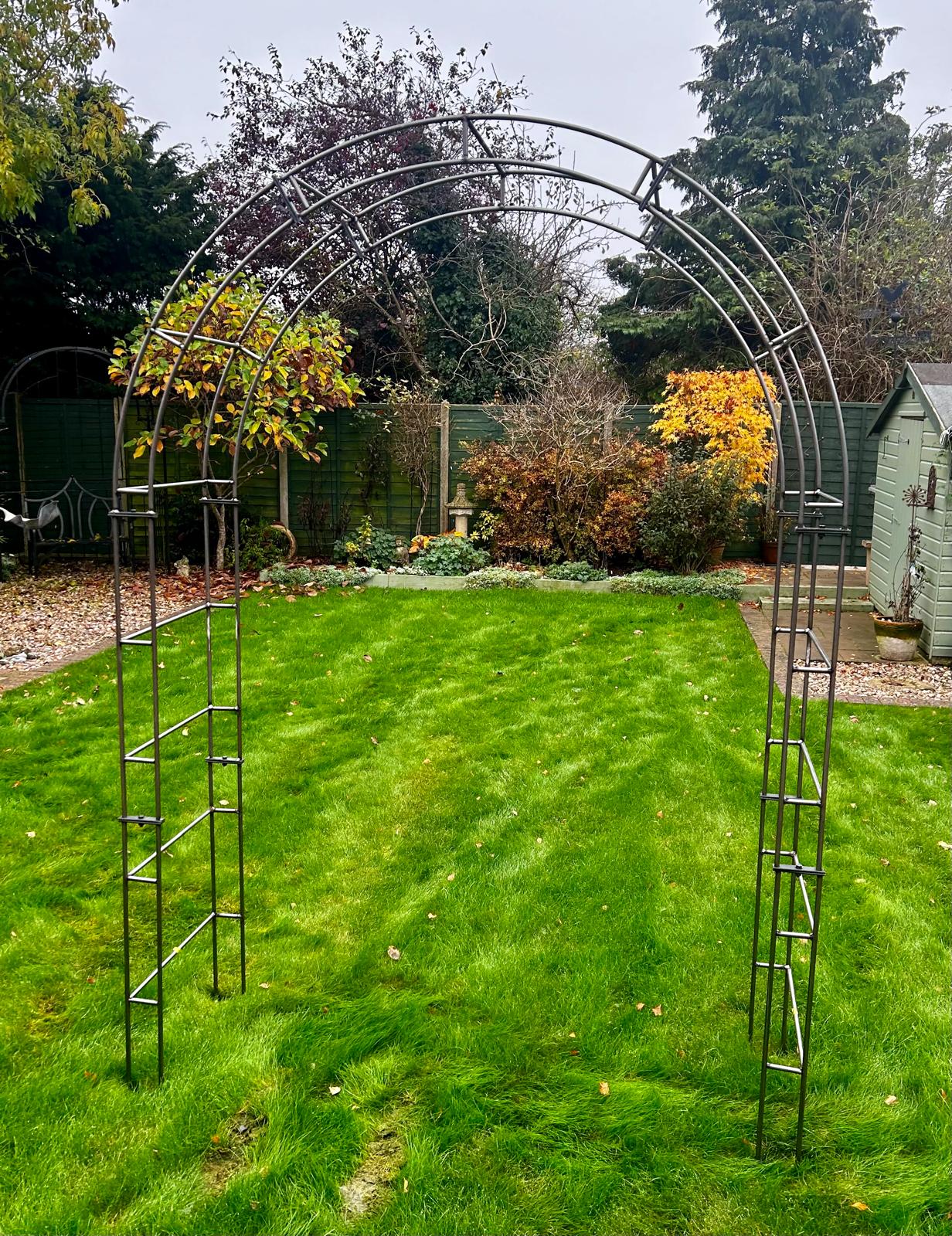The Foalyard - PoppyForge Paris Arch - Bare Metal Ready to Rust - Heavy Duty Garden Arch