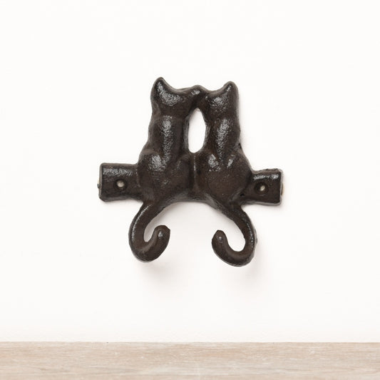 The Foalyard - Portland Living Cats Cast Iron Wall Hook quality - 12cm