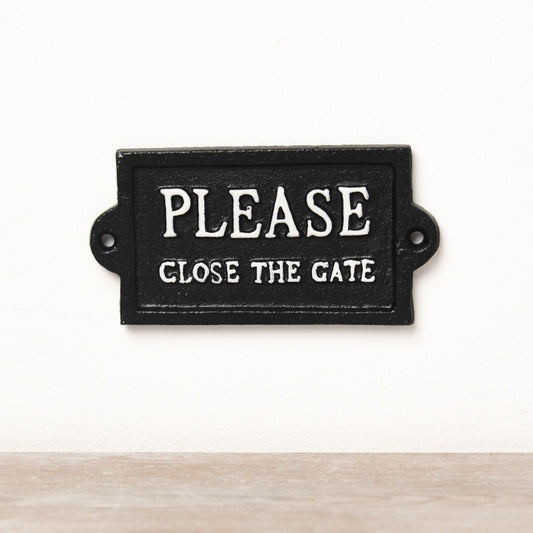 The Foalyard - Portland Living Please Close The Gate - Cast Iron Sign 13cm.jpg