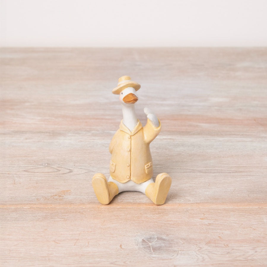 The Foalyard - Portland Living Yellow Wellies Sitting Duck - 11cm figurines