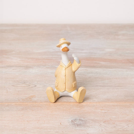 The Foalyard - Portland Living Yellow Wellies Sitting Duck - 11cm figurines