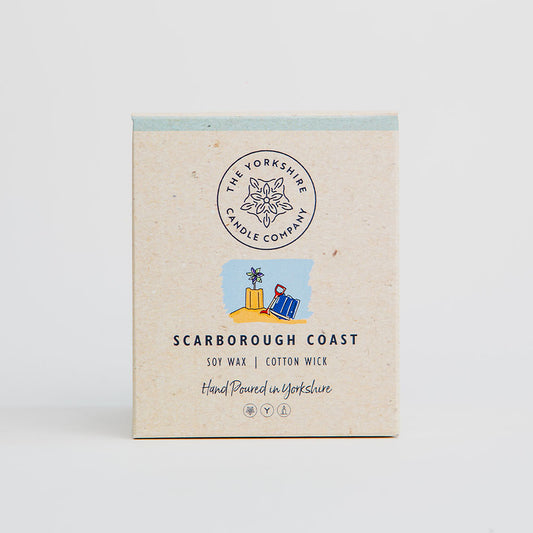 The Foalyard - Scarborough Coast Candle Glass Tumbler presentation box British Made by The Yorkshire Candle Company