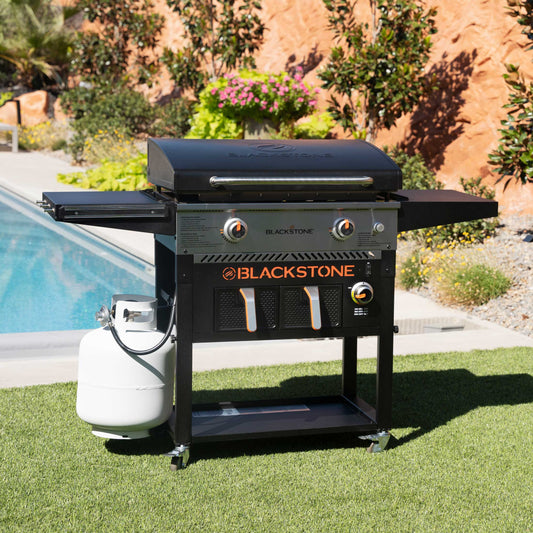 The Foalyard Blackstone 28-inch Gas Griddle Plus AirFryer Combo and Hood