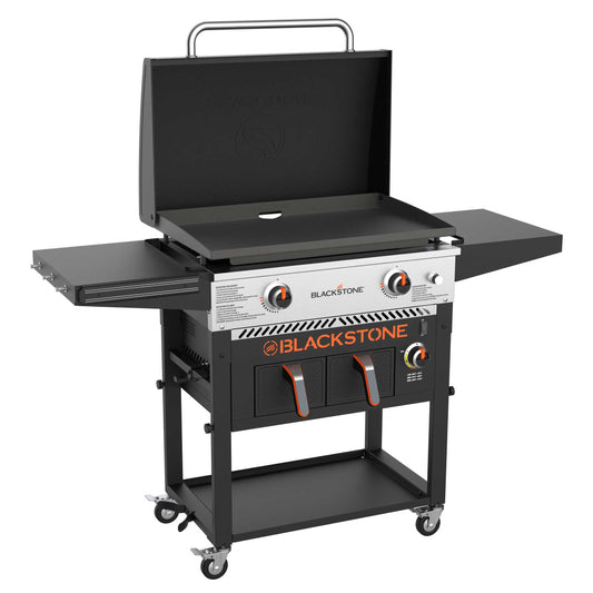 The Foalyard Blackstone 28-inch Gas Griddle Plus AirFryer Combo and Hood - clean