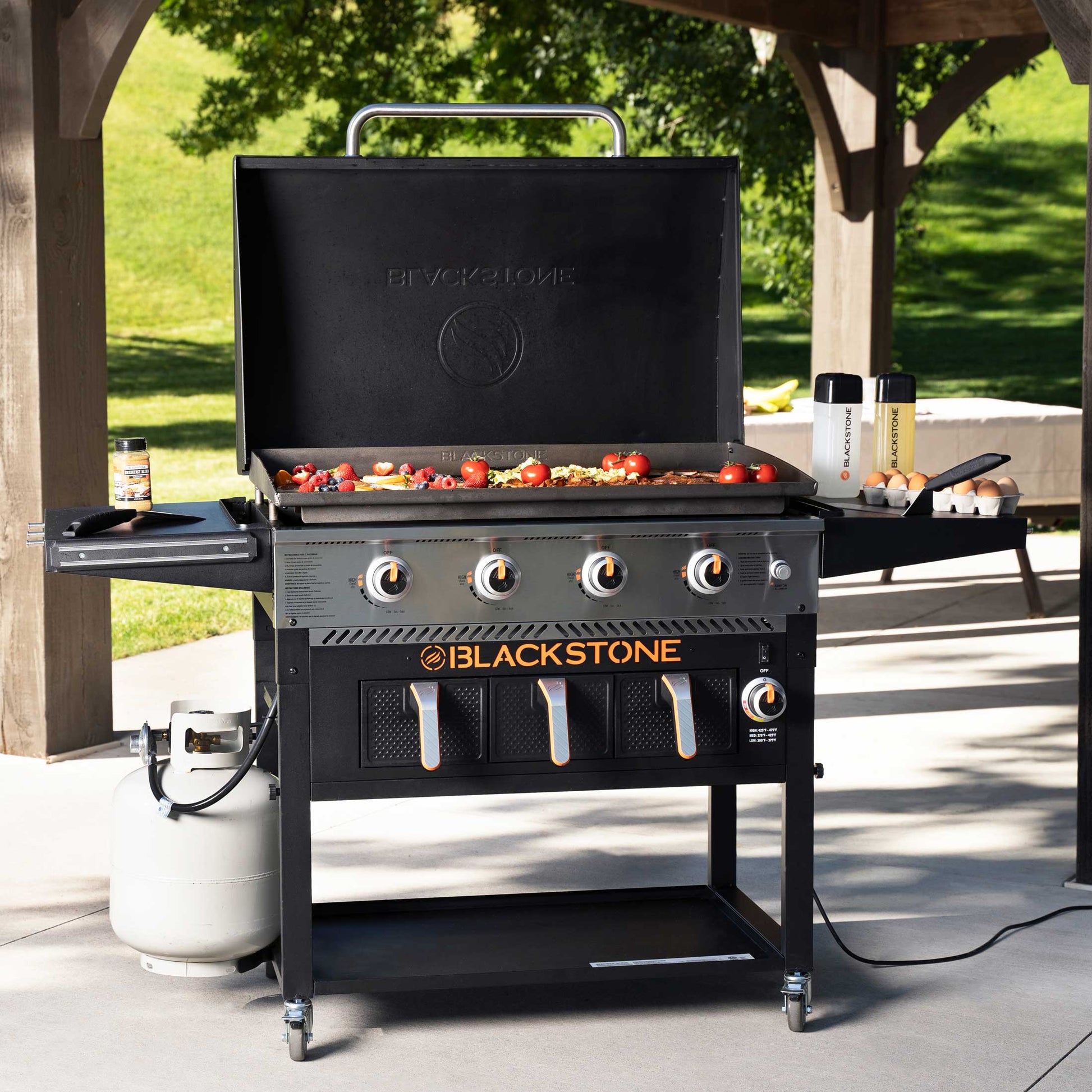 The Foalyard Blackstone 36-inch Gas Griddle Plus AirFryer Combo and Hood