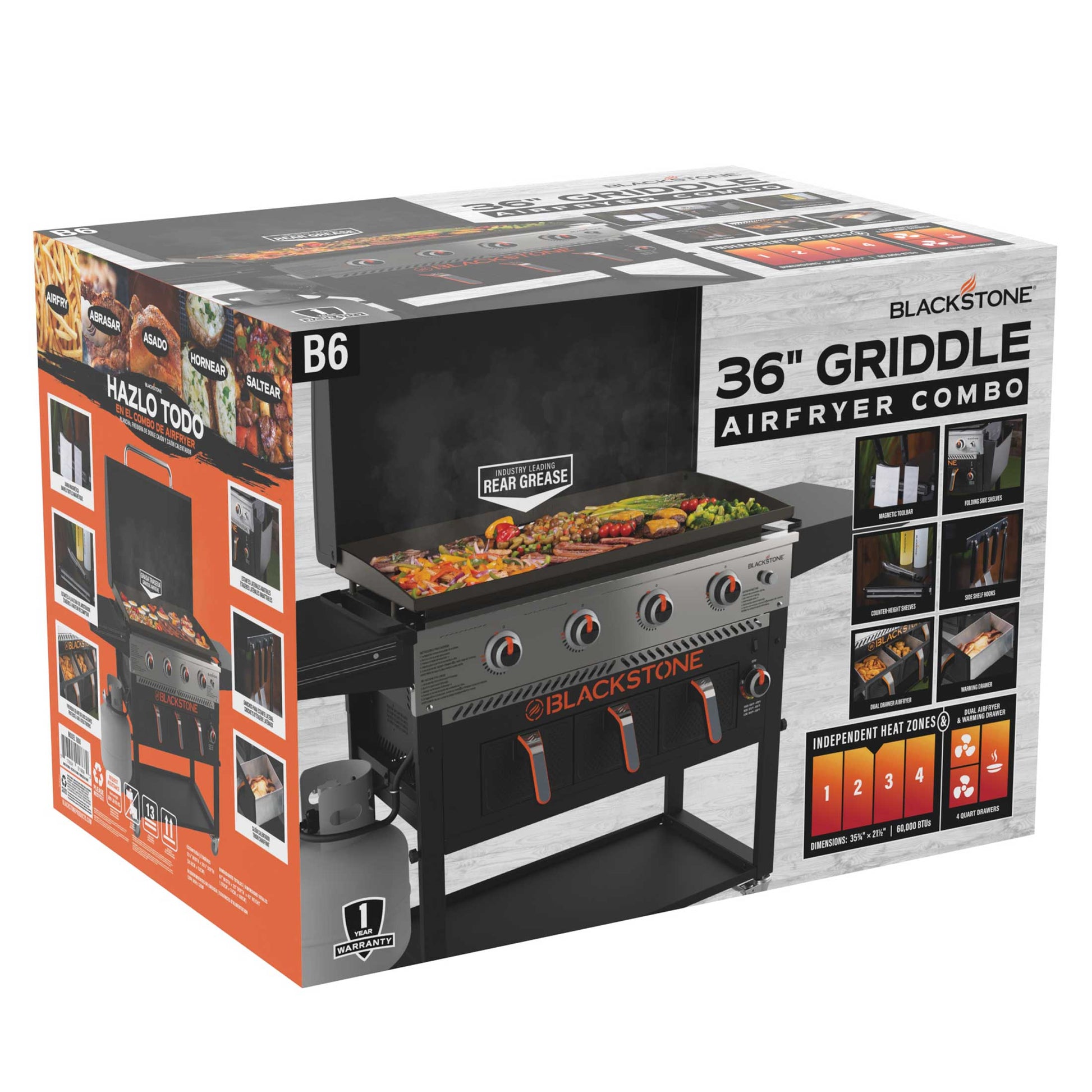 The Foalyard Blackstone 36-inch Gas Griddle Plus AirFryer Combo and Hood - delivery box