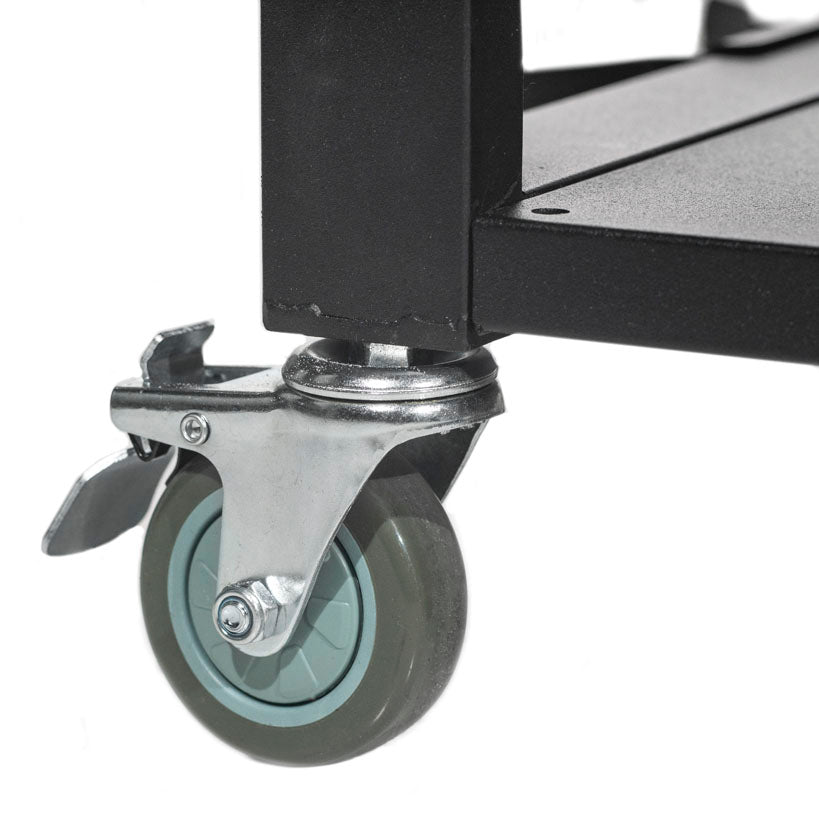 The Foalyard Blackstone 36-inch Gas Griddle Plus AirFryer Combo and Hood - heavy duty castors