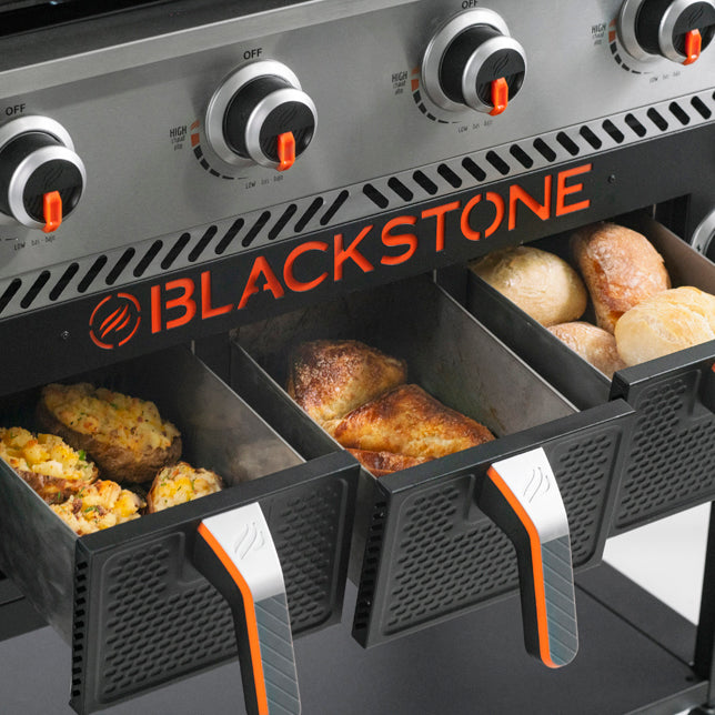 The Foalyard Blackstone 36-inch Gas Griddle Plus AirFryer Combo and Hood - warming drawers