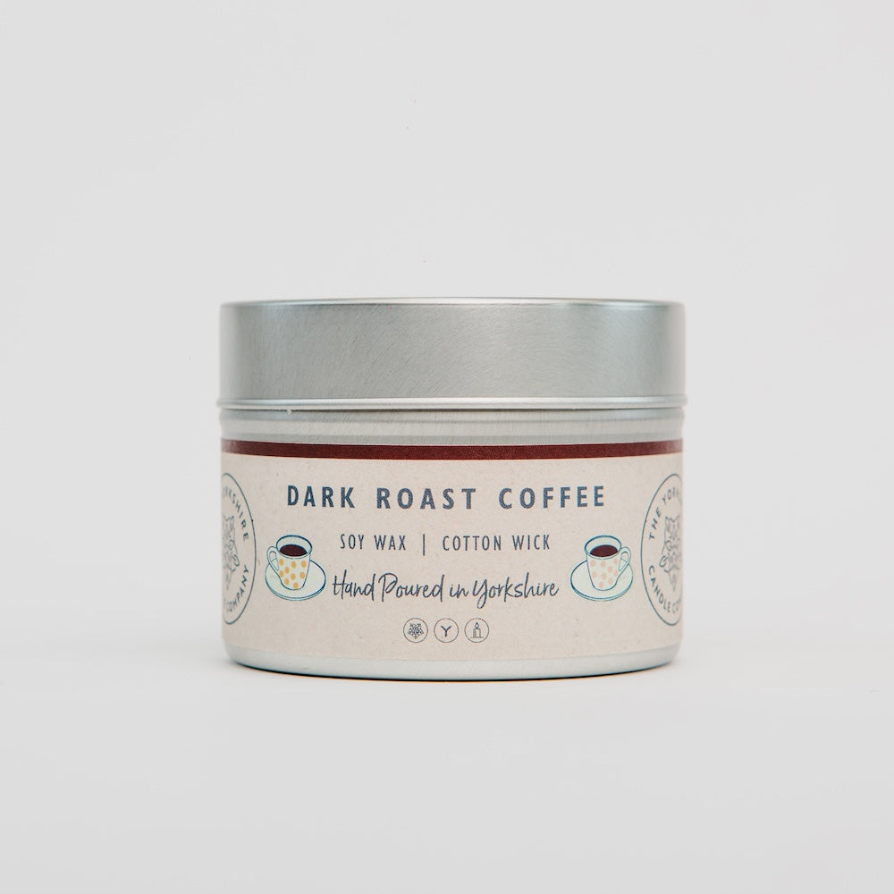 The Foalyard Dark Roast Coffee Scented Small Tin Candle