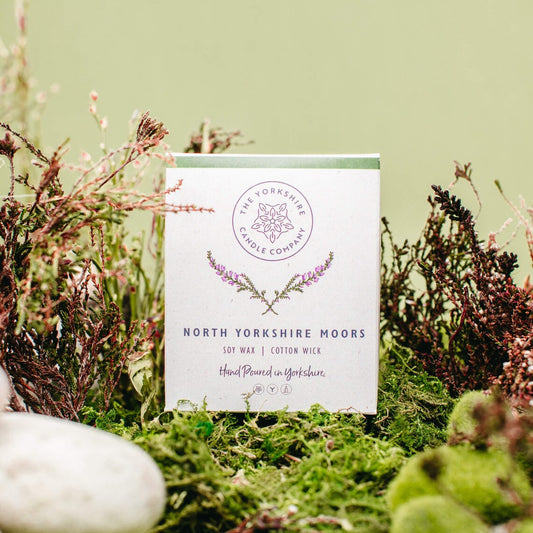 The Foalyard North Yorkshire Moors Candle Glass Tumbler presentation box