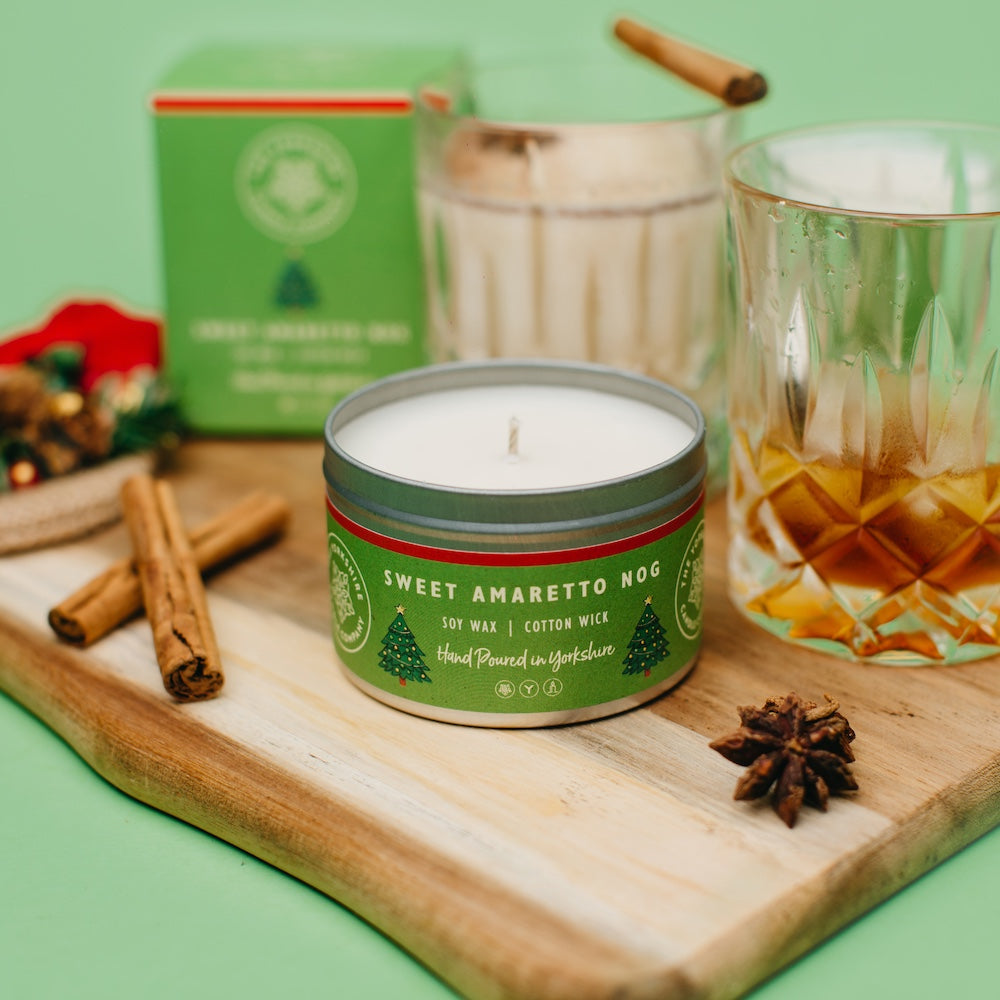The Foalyard Sweet Amaretto Nog Scented Tin Candle