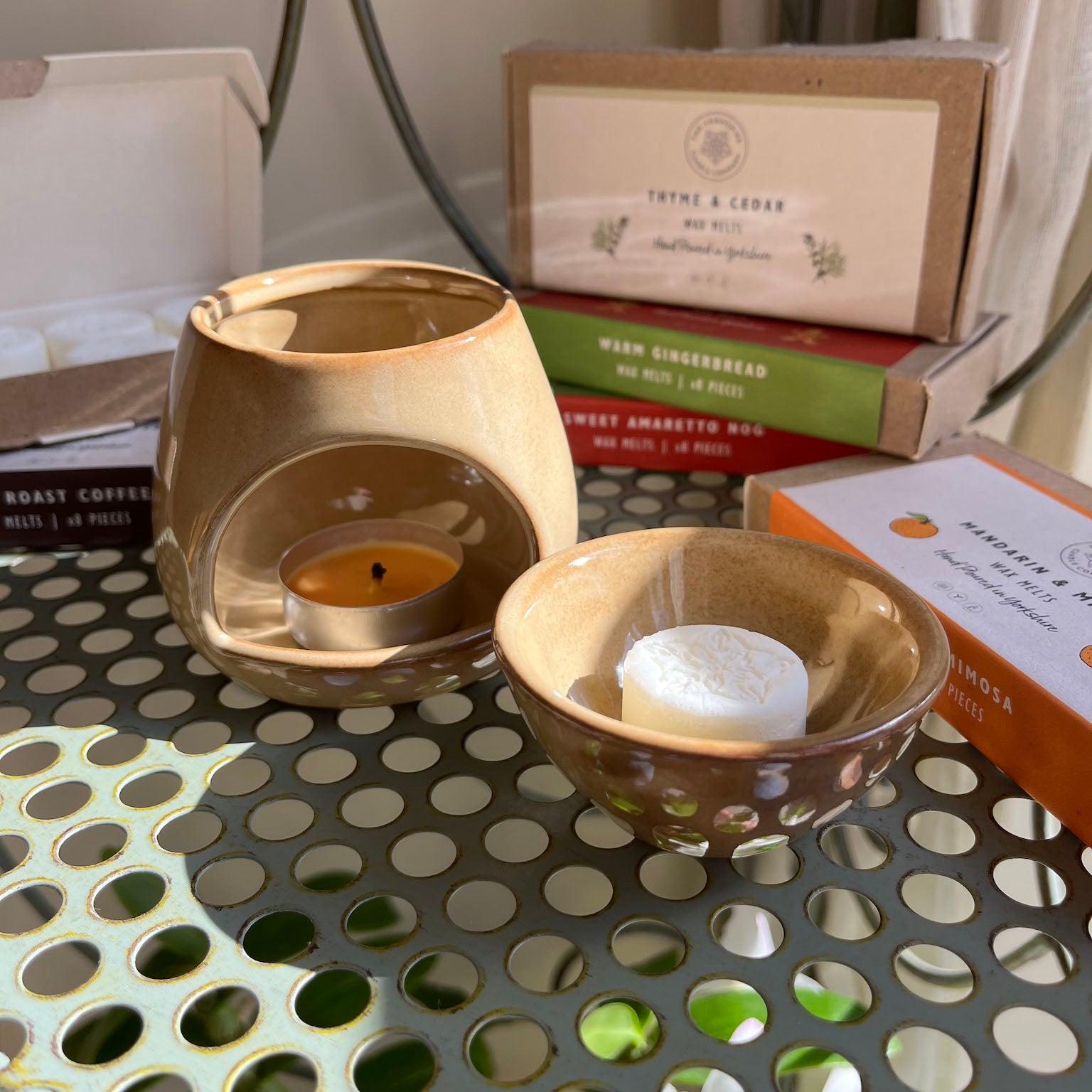 The Foalyard Wax Burner in Beige