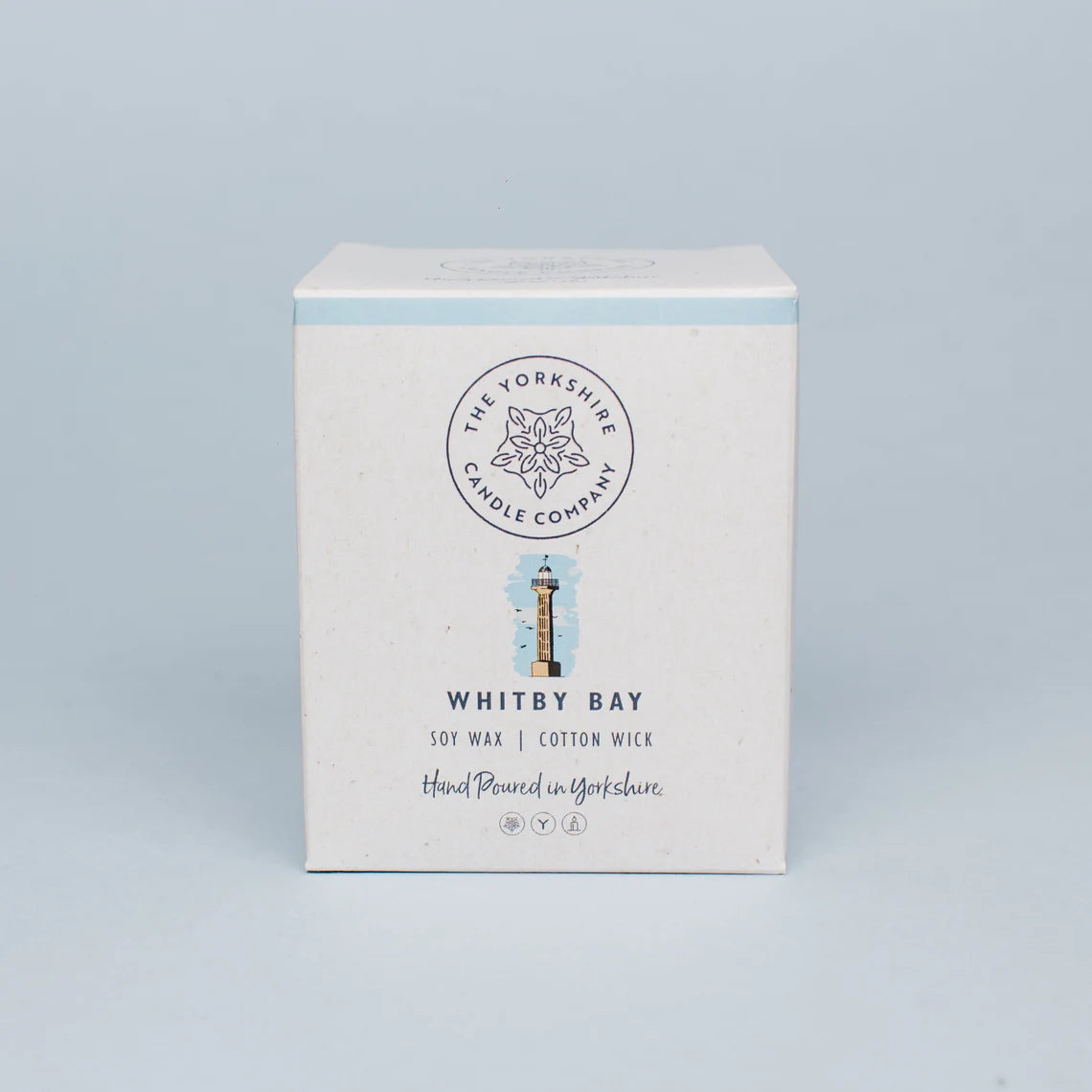 The Foalyard Whitby Harbour Candle Glass Tumbler presentation box