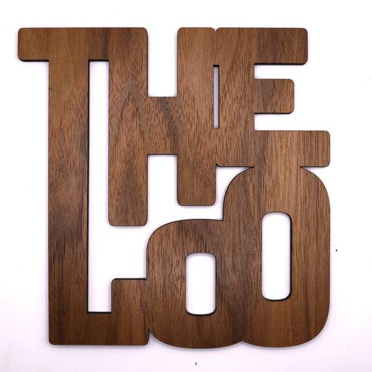 Luxury 'The Loo' Walnut Bathroom Sign