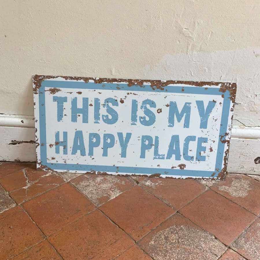 This is My Happy Place Vintage Metal Plaque