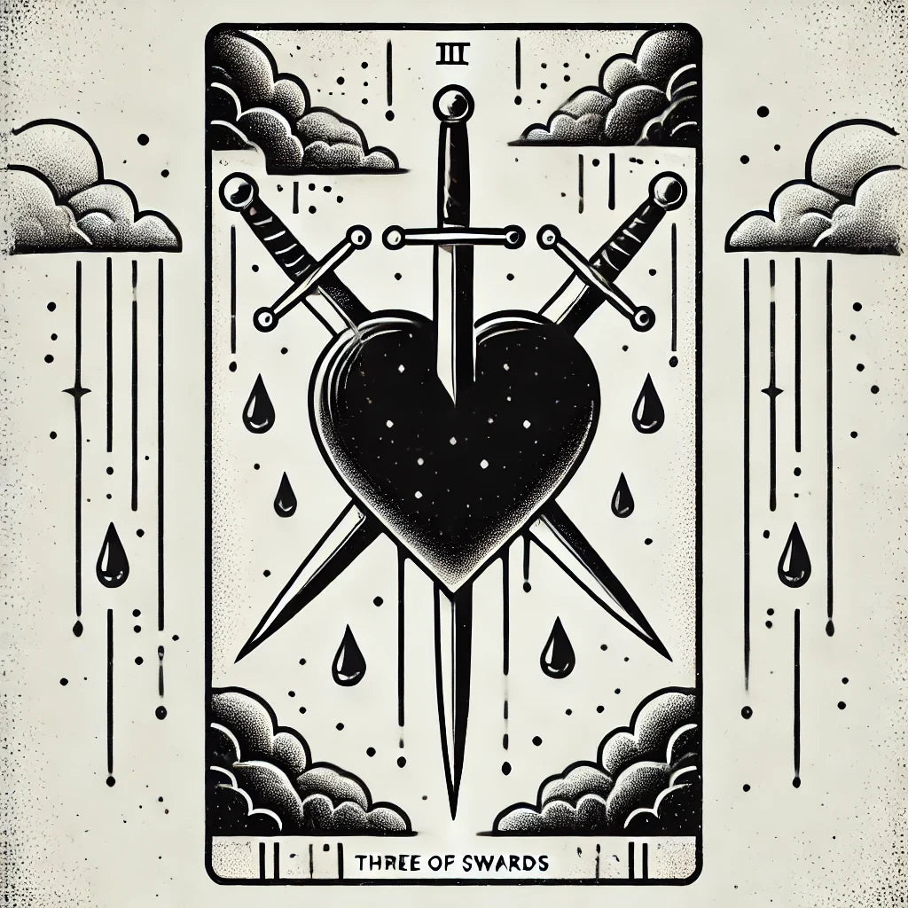 Three of Swords Canvas