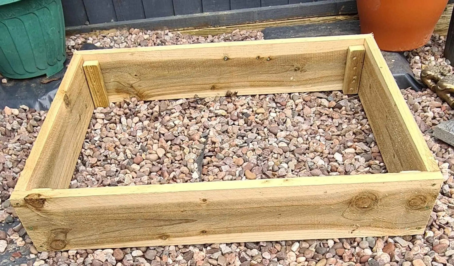 6x1 Timber Wooden Raised planter Beds choose from 3 hights