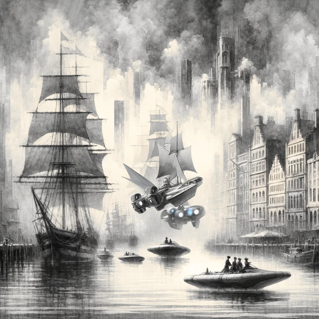 Timeless Harbor Echoes Cotton Cushion