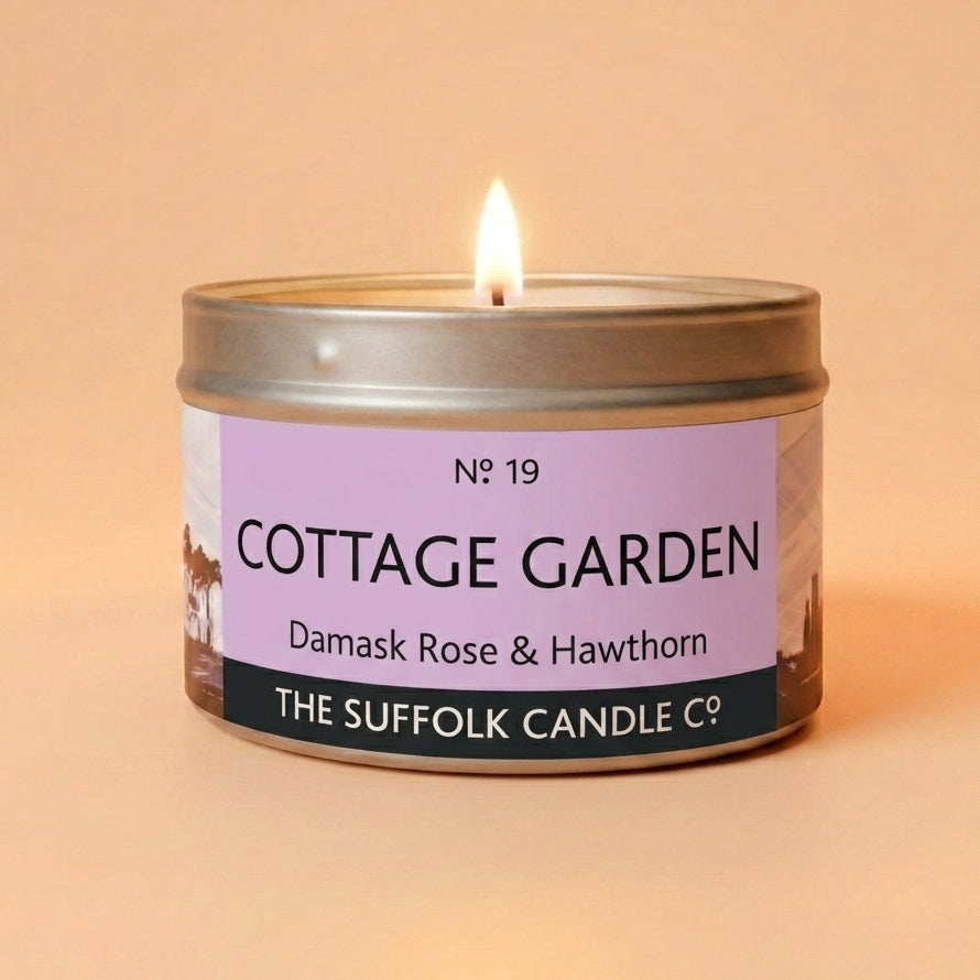 COTTAGE GARDEN - Damask Rose, Hawthorn and Violet - handmade soy candle - 100g